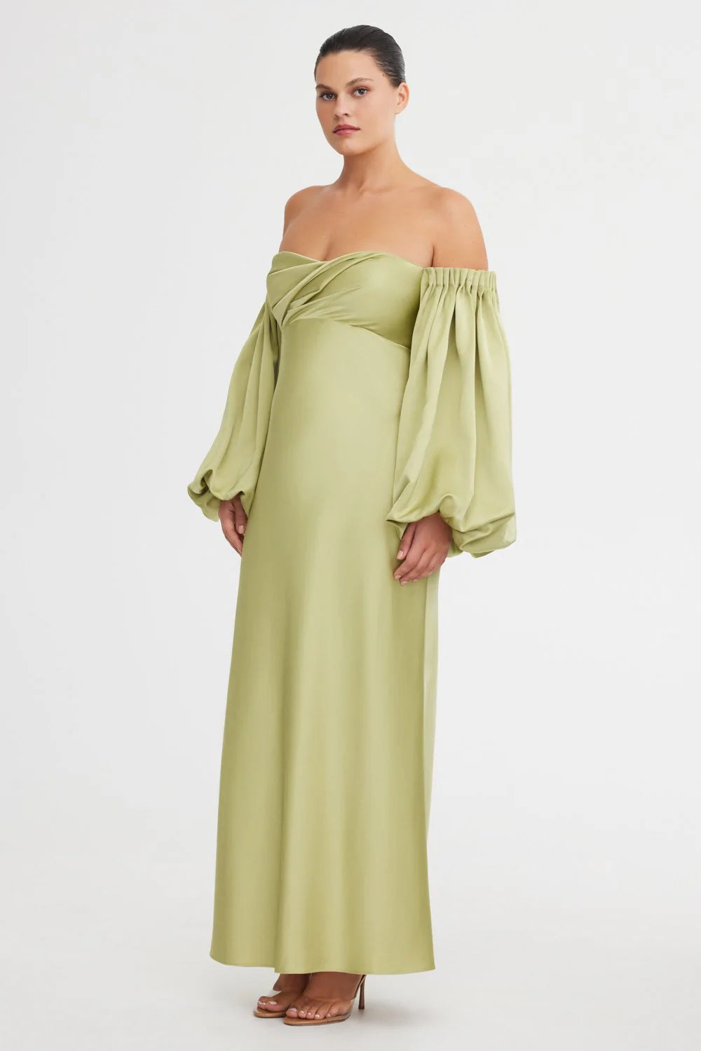 Significant Other Danika Off the Shoulder Dress - Matcha