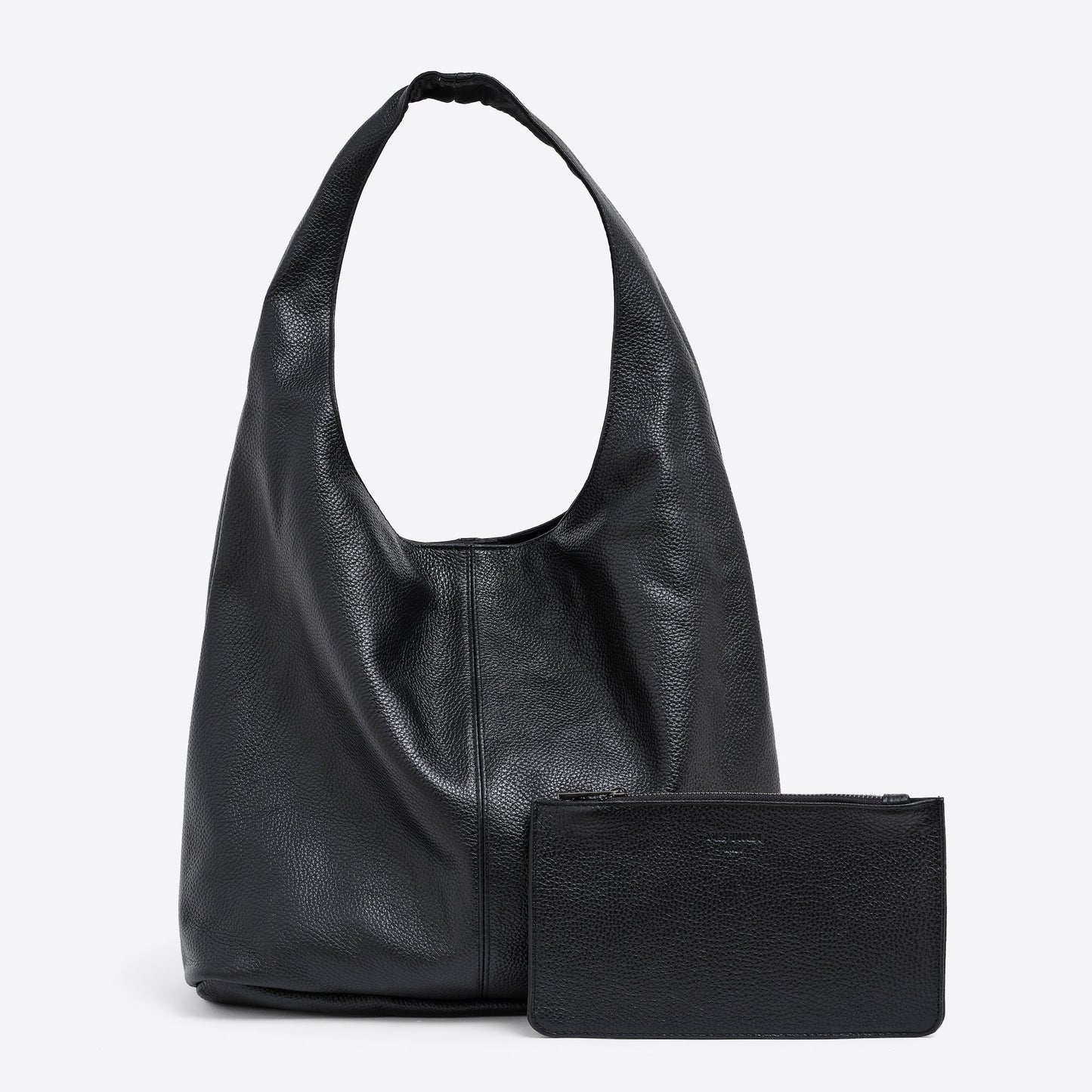 Vestirsi Scarlett Black Leather Hobo Bag