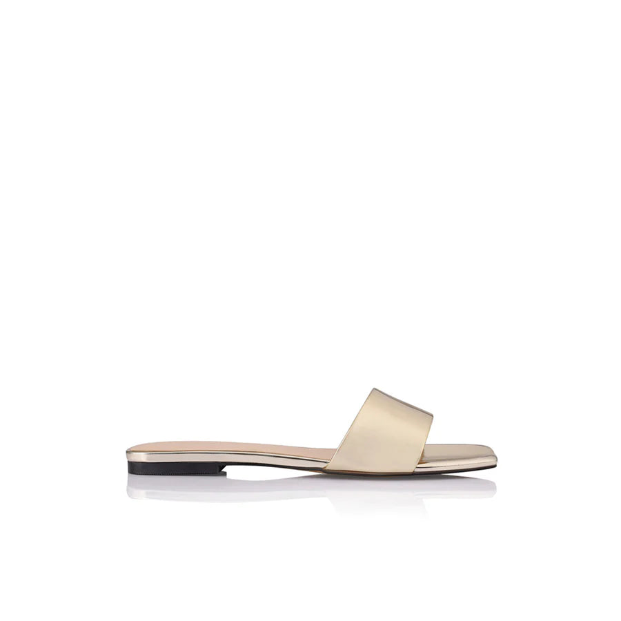 Lana Wilkinson 'Bianca' Slides in Gold Mirror