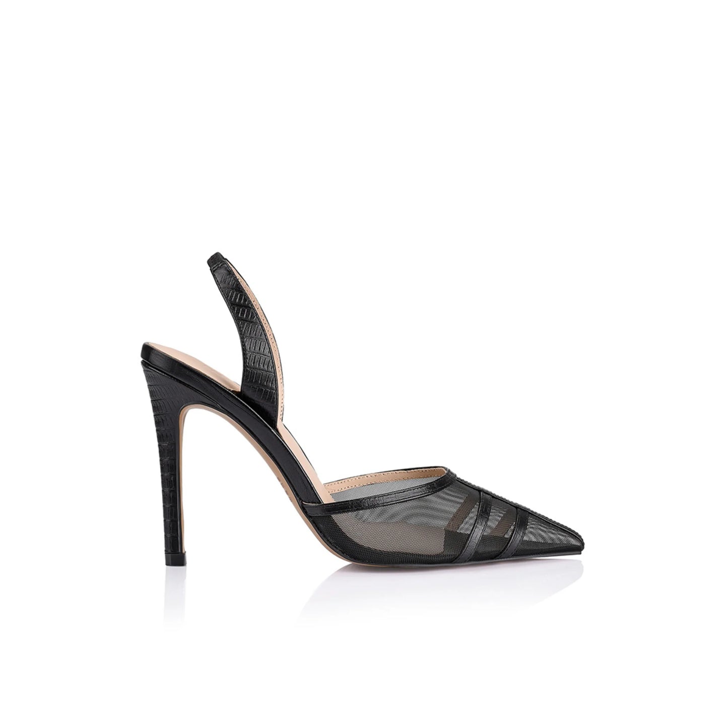 Lana Wilkinson 'Jade' Heel in Black Lizard