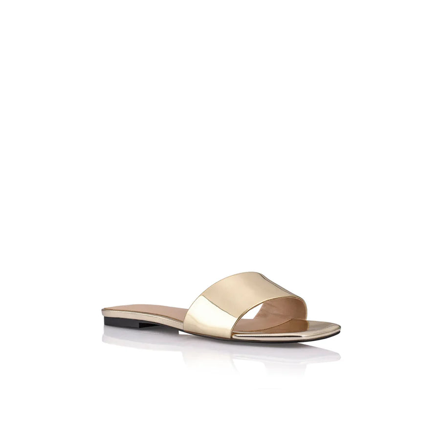 Lana Wilkinson 'Bianca' Slides in Gold Mirror