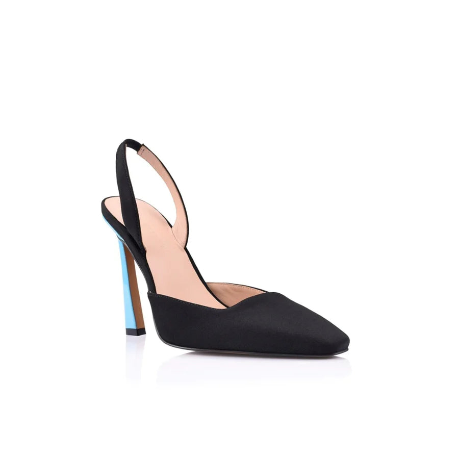 Lana Wilkinson 'Elsa' Heel in Blue & Black