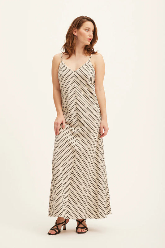 Summery Copenhagen Vacie Strap Dress - Ecru