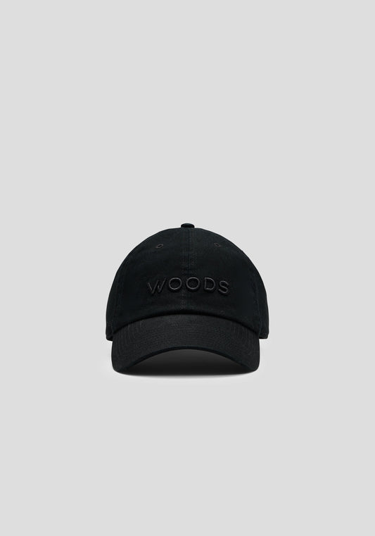 Viktoria & Woods Cap with WOODS embroidery - Black