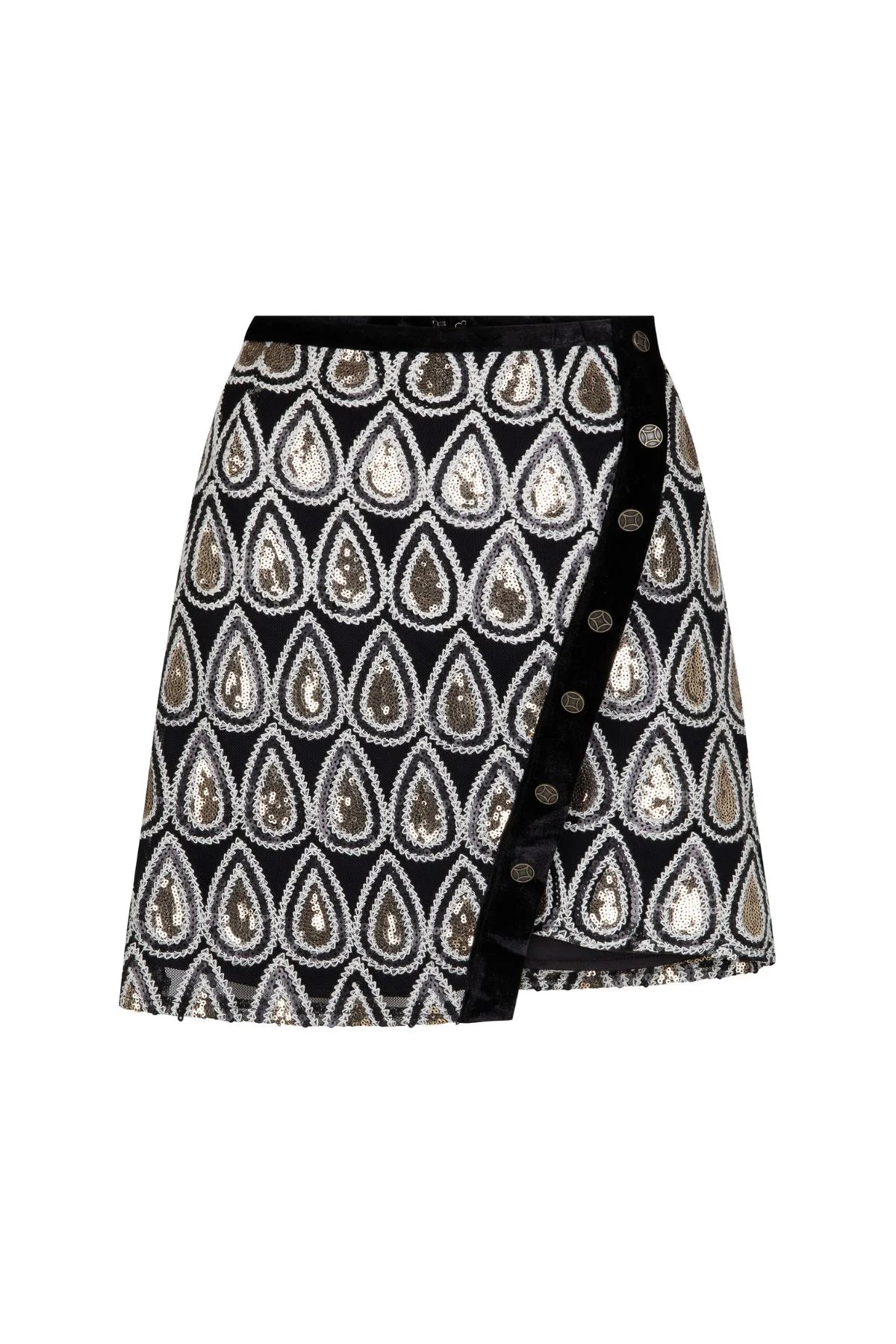 Nine Lives Bazaar Uma Sequin Skirt - Mooniest