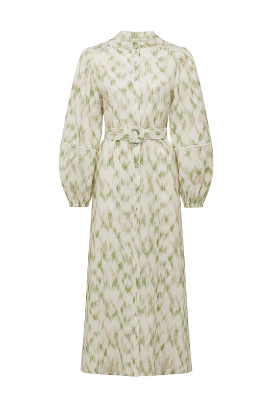 Cable Adeline Linen Dress - Ikat