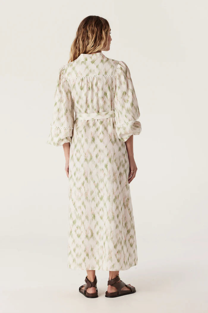 Cable Adeline Linen Dress - Ikat