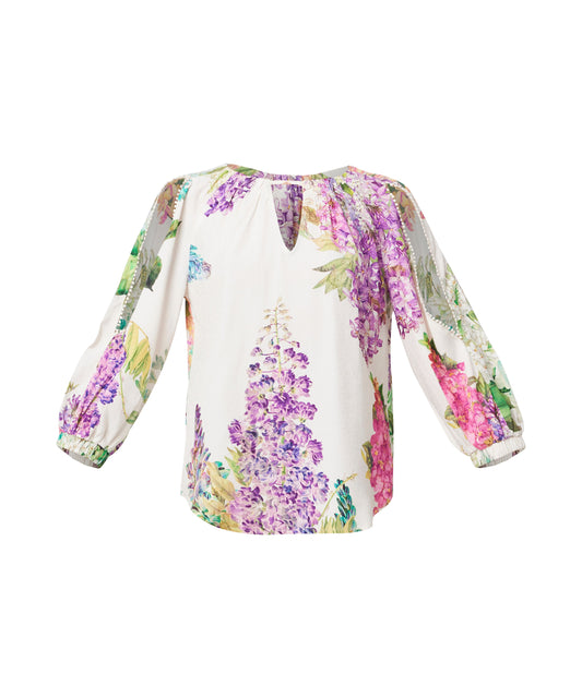 Once Was Annabelle Cold Shoulder Blouse - Wisteria Alba