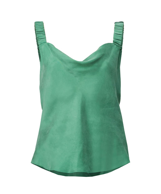 Once Was DelRay Reversible Cupro Cami - Bay Green