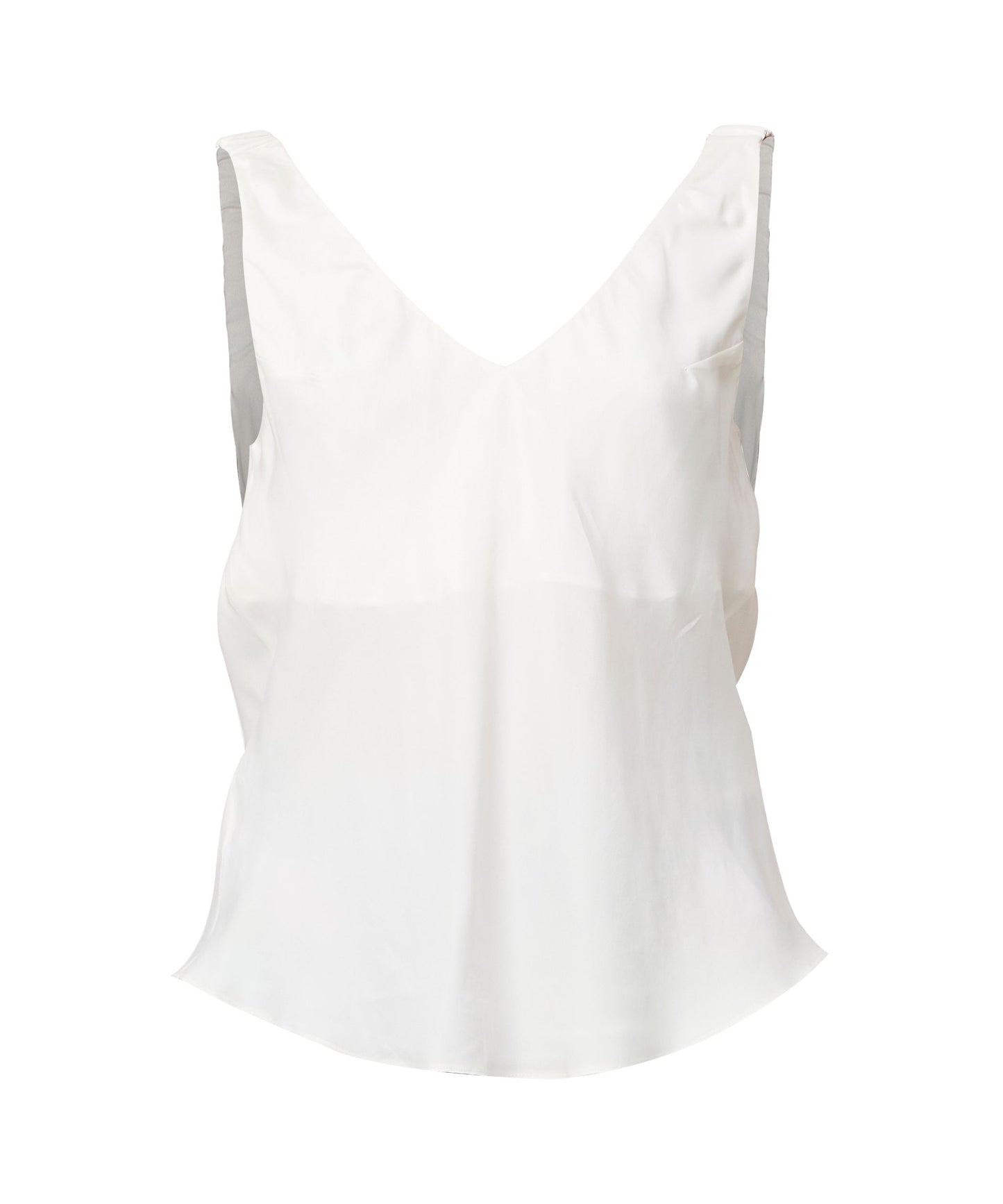 Once Was DelRay Reversible Cupro Cami - Ivory