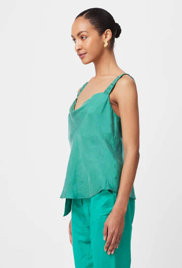 Once Was DelRay Reversible Cupro Cami - Bay Green