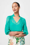 Once Was Lane Chiffon Blouse - Bay Green