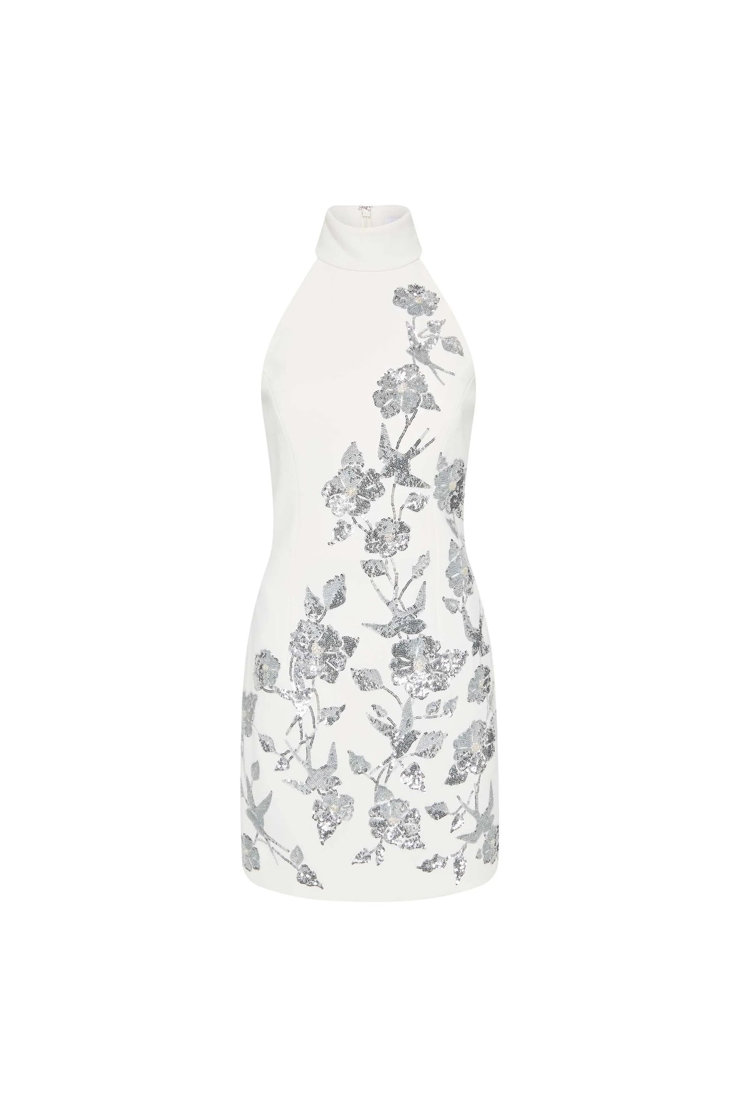 Rebecca Vallance Monroe Halter Mini Dress - Ivory