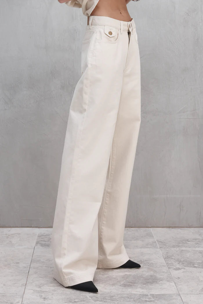 Sofia Irina Denim Pant, Cream