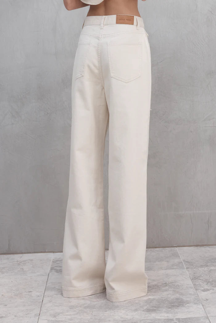 Sofia Irina Denim Pant, Cream