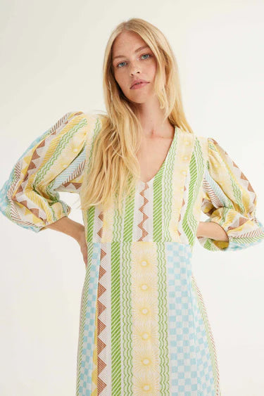 Summery Copenhagen Iris Midi Dress, Whisper White