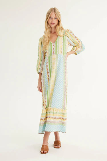 Summery Copenhagen Iris Midi Dress, Whisper White