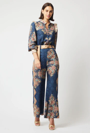 Once Was Imperial Linen Viscose Pant in Oriental Print