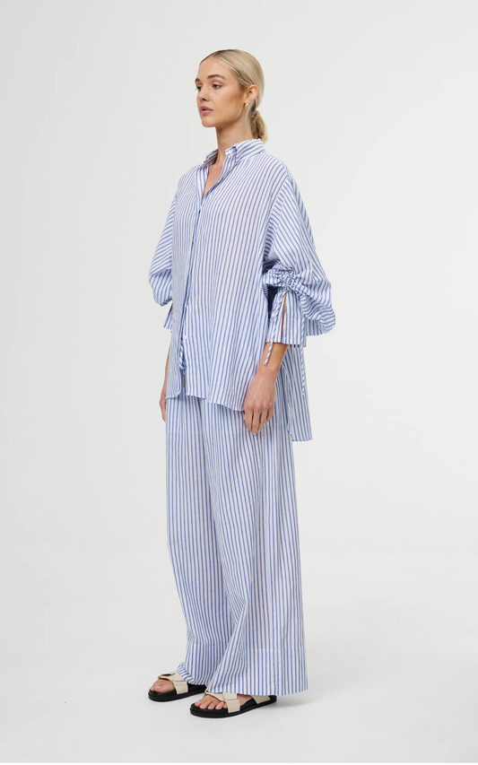 Kinney The Label Ashton Shirt - Sea Stripe