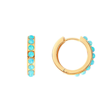 Fairley Blue Opal Crystal Midi Hoops