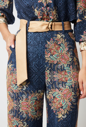 Once Was Imperial Linen Viscose Pant in Oriental Print