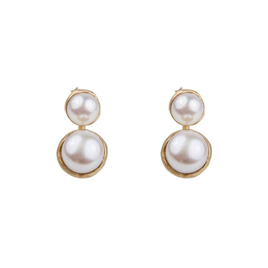 Fairley Double Pearl Ear Jackets Gold