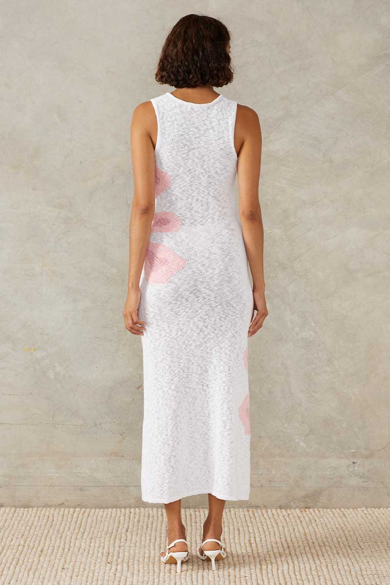 Mon Renn Bloom Dress - White and Pink