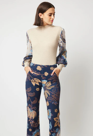 Once Was Getty Ponte Pant in Lotus Flower