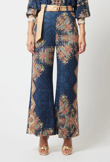 Once Was Imperial Linen Viscose Pant in Oriental Print