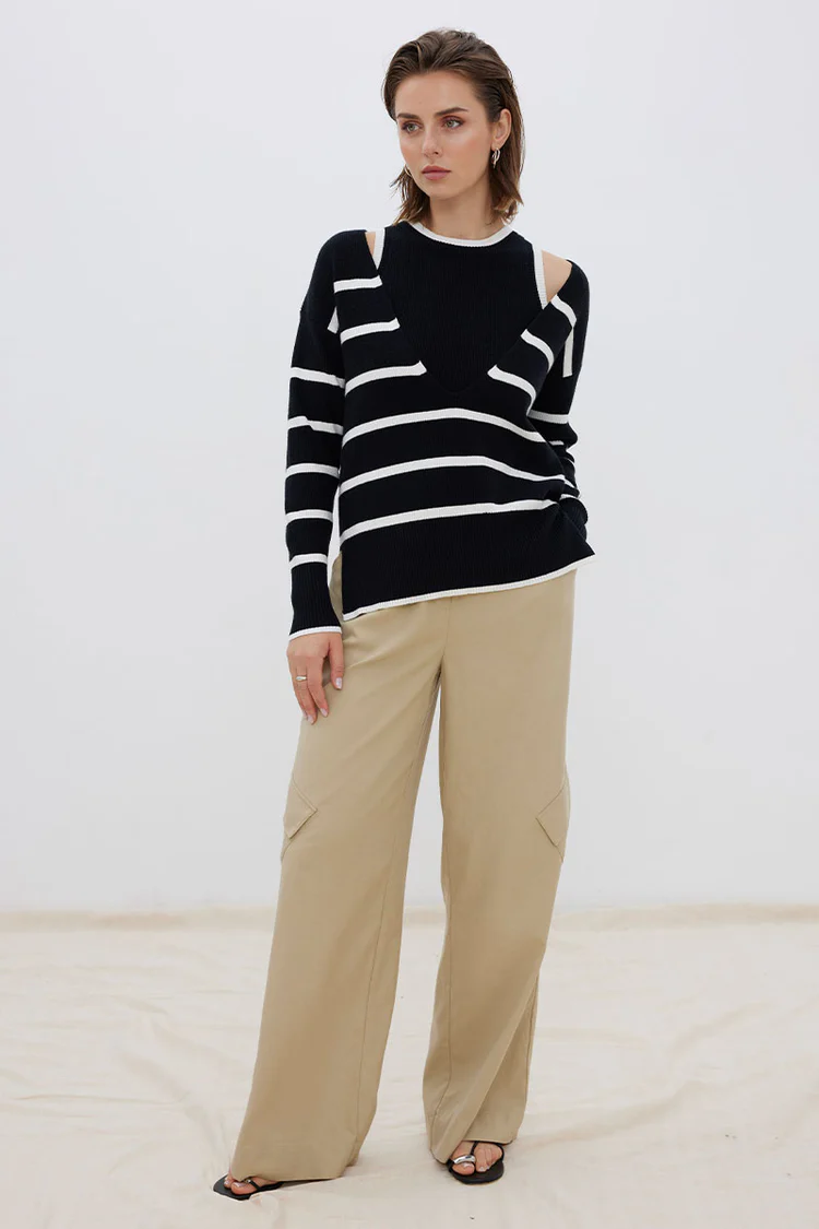 Sovere Studio Repose Combo Knit Black/Ecru