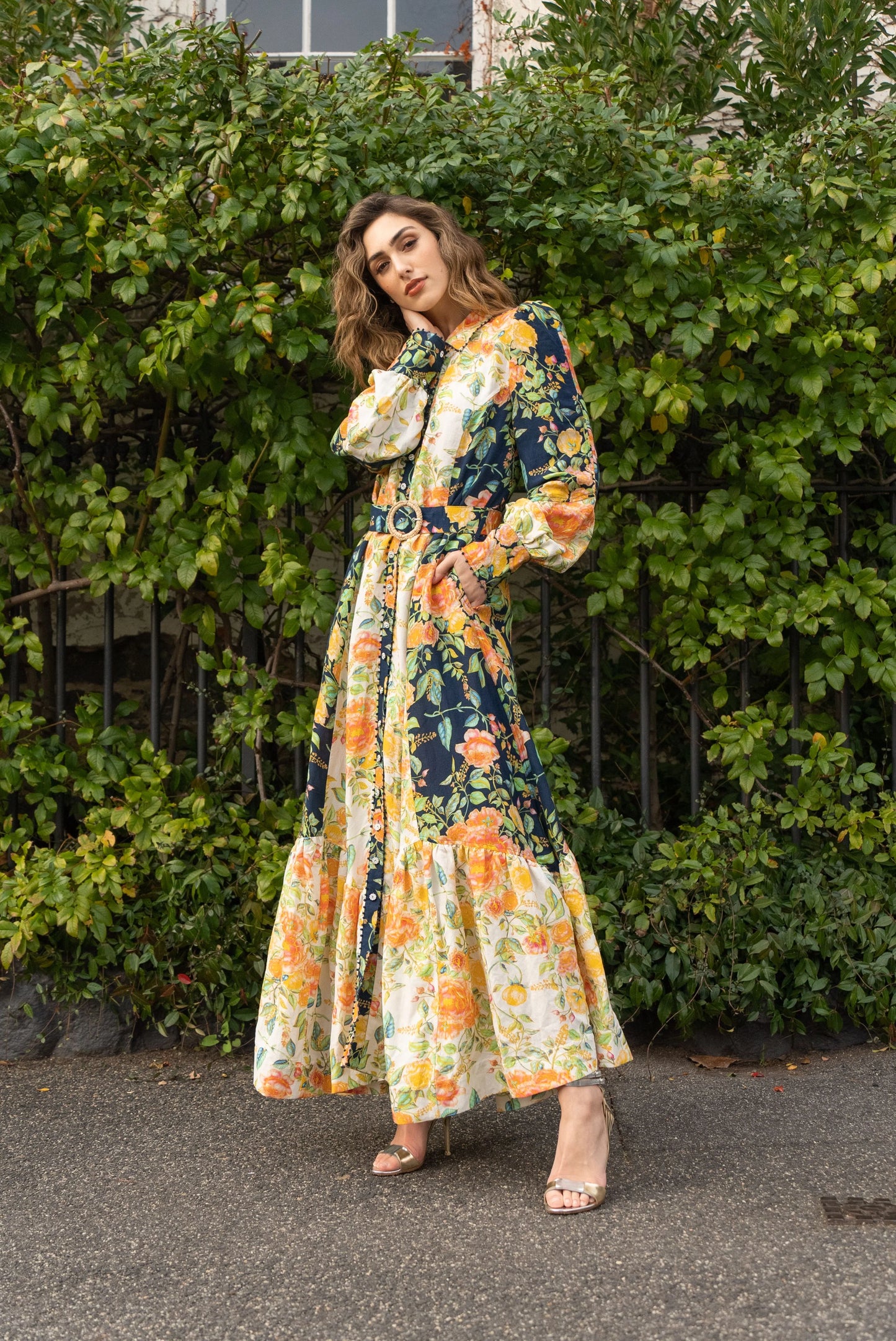 Lulu Zagame Trench Maxi Dress - Mixed Bloom