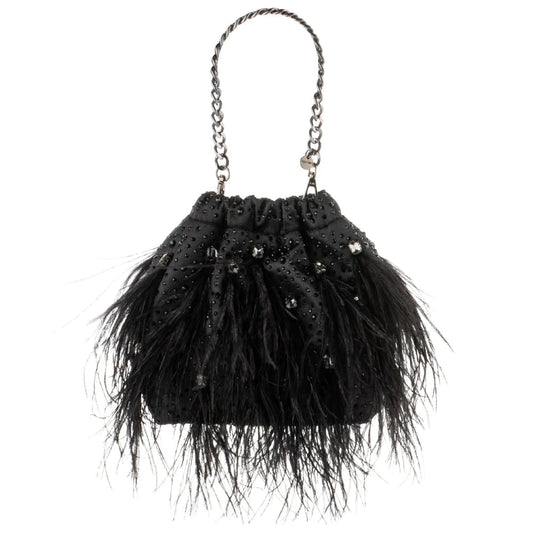 Olga Berg Live Feather Pouch