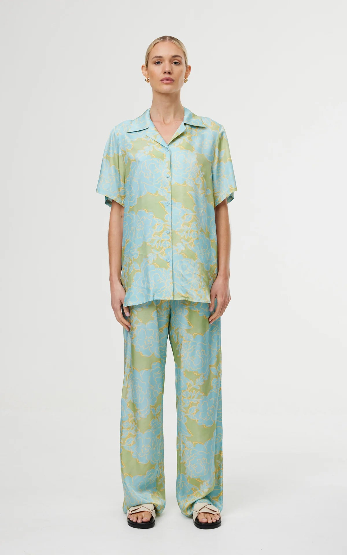 Kinney The Label Luisa Shirt - Ocean Bloom