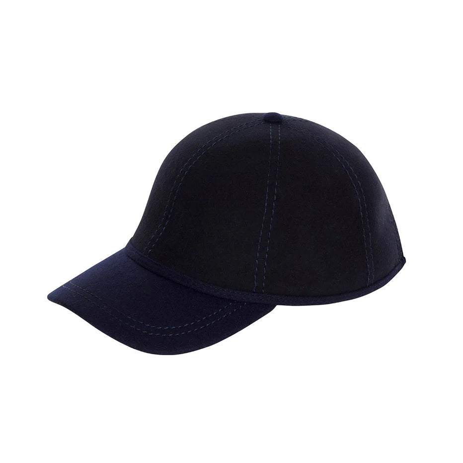 Sarah J Curtis Navy Wool Cap